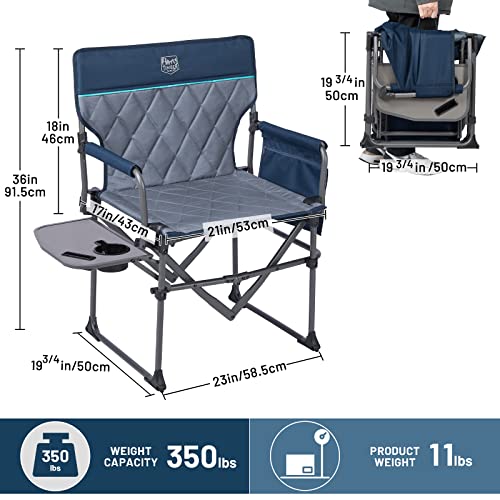 TIMBER-RIDGE-Heavy-Duty-Camping-Chair-with-Compact-Size-Portable-Directors-Chair-with-Side-Table-and-Pocket-for-Camping-Lawn-Sports-and-Fishing-Supports-Up-to-350lbs-Blue