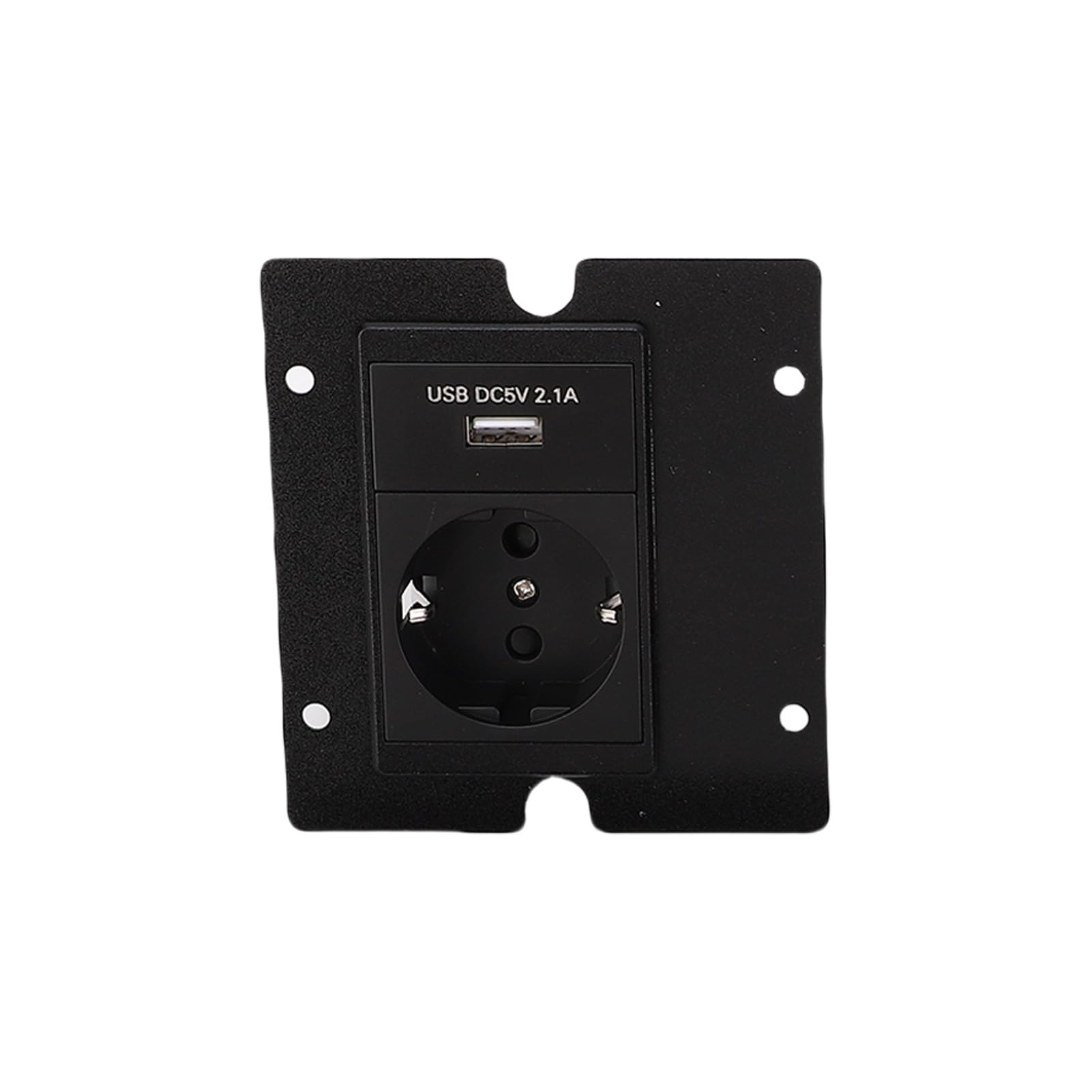 Generic Kit Scatola di Derivazione da Incasso a Pavimento Impermeabile in Acciaio Inossidabile con Presa di Alimentazione USB per Ufficio, Scuola, Centri Commerciali in