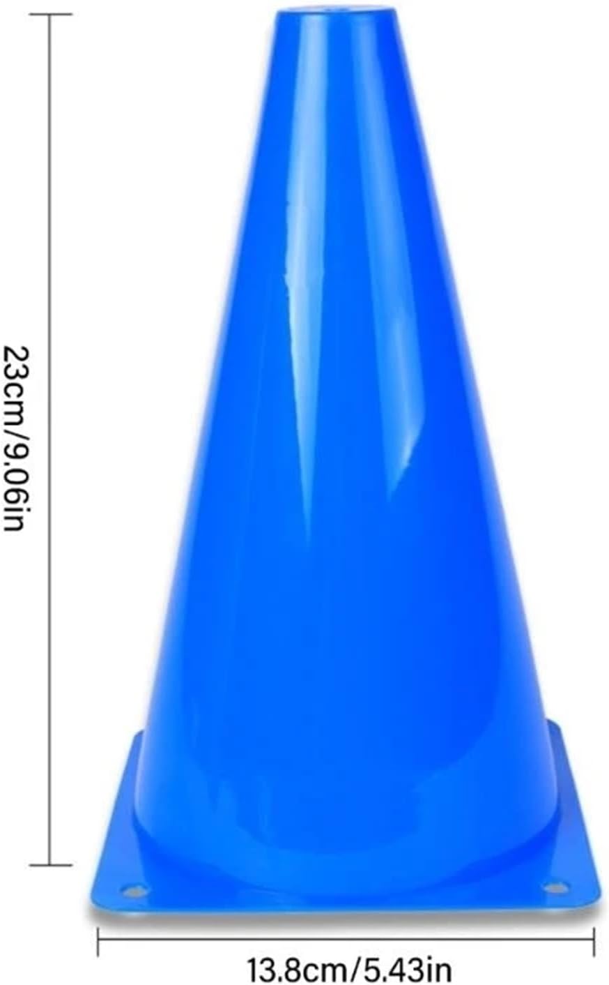 10Pcs Plastic Agility Cones Soccer Training Markers for Speed Drills, Multi-Color | Durable plastic cones for agility, soccer, speed, and field training drills.(Green)