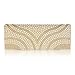 Damara Womens Patterned Pearl Flap-Over Dazzling Clutch Evening Bag