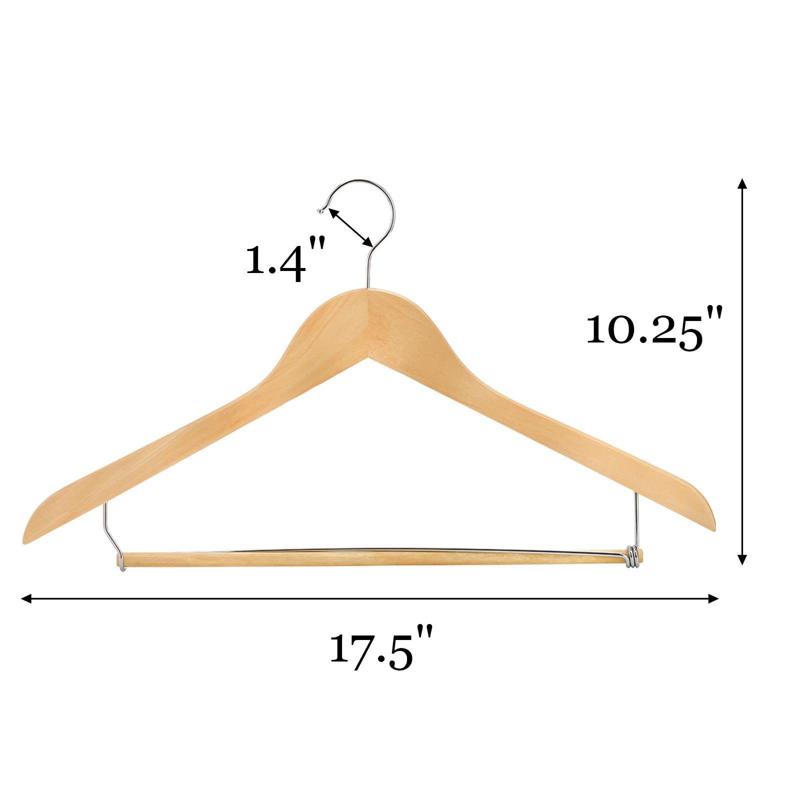 Amazon.com: Tosnail 8 Pack Wooden Suit Coat Hangers with