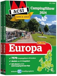 ACSI Campingführer Europa 2024: Bestehend aus 2 Bänden inkl. ACSI CampingCard Ermässigungskarte