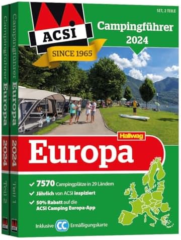 ACSI Campingführer Europa 2024: Bestehend aus 2 Bänden inkl. ACSI CampingCard Ermässigungskarte