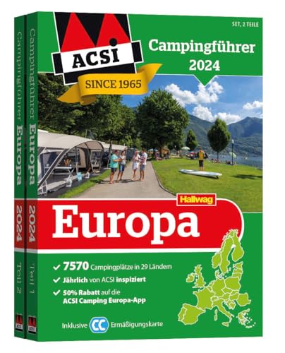 Acsi Campingführer Europa 2024: Bestehend Aus 2 Bänden Inkl. Acsi Campingcard Ermässigungskarte