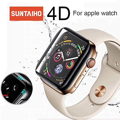 Apple Watch Series 1 2 3 38mm 4D 曲面 9H 強化フィルム Apple Watchスクリーンプロテクター（Amazon）