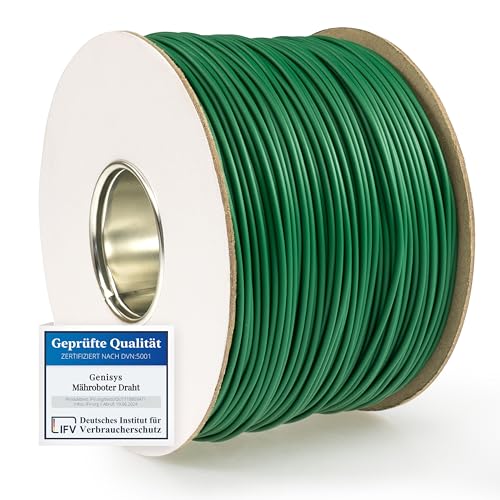 Genisys Kabel kompatybilny z automatyczną kosiarką Orbex drut ograniczający – wysokiej jakości ocynkowane aluminium – na rolce kablowej – Ø 2,7 mm, długość: 250 m