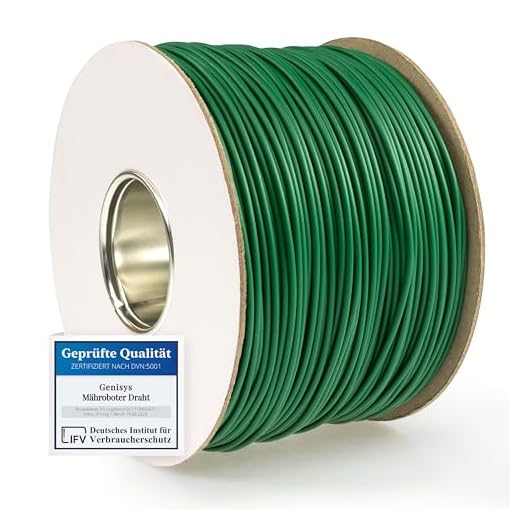 Genisys Kabel kompatibel med Landroid by Worx robotgräsklippare, begränsningstråd – HQ – på kabelrulle – Ø 2,7 mm