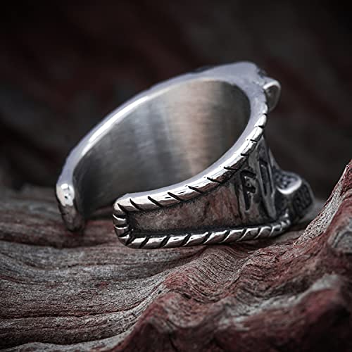 Bavipower Viking Thor Hammer Runestainless Steel Ring #TOP3