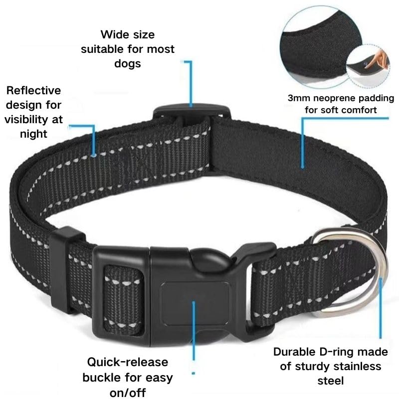 Collar reflectante para perro ajustable S miniatura 2