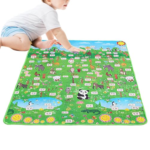 キッズプレイルーム向けプレイラグ | ピクニックマット ハイハイマット フロアマット,双面デザイン インタラクティブ プレイマット ハイハイ練習 幼稚園 保育園 室内遊び 感覚遊び 用