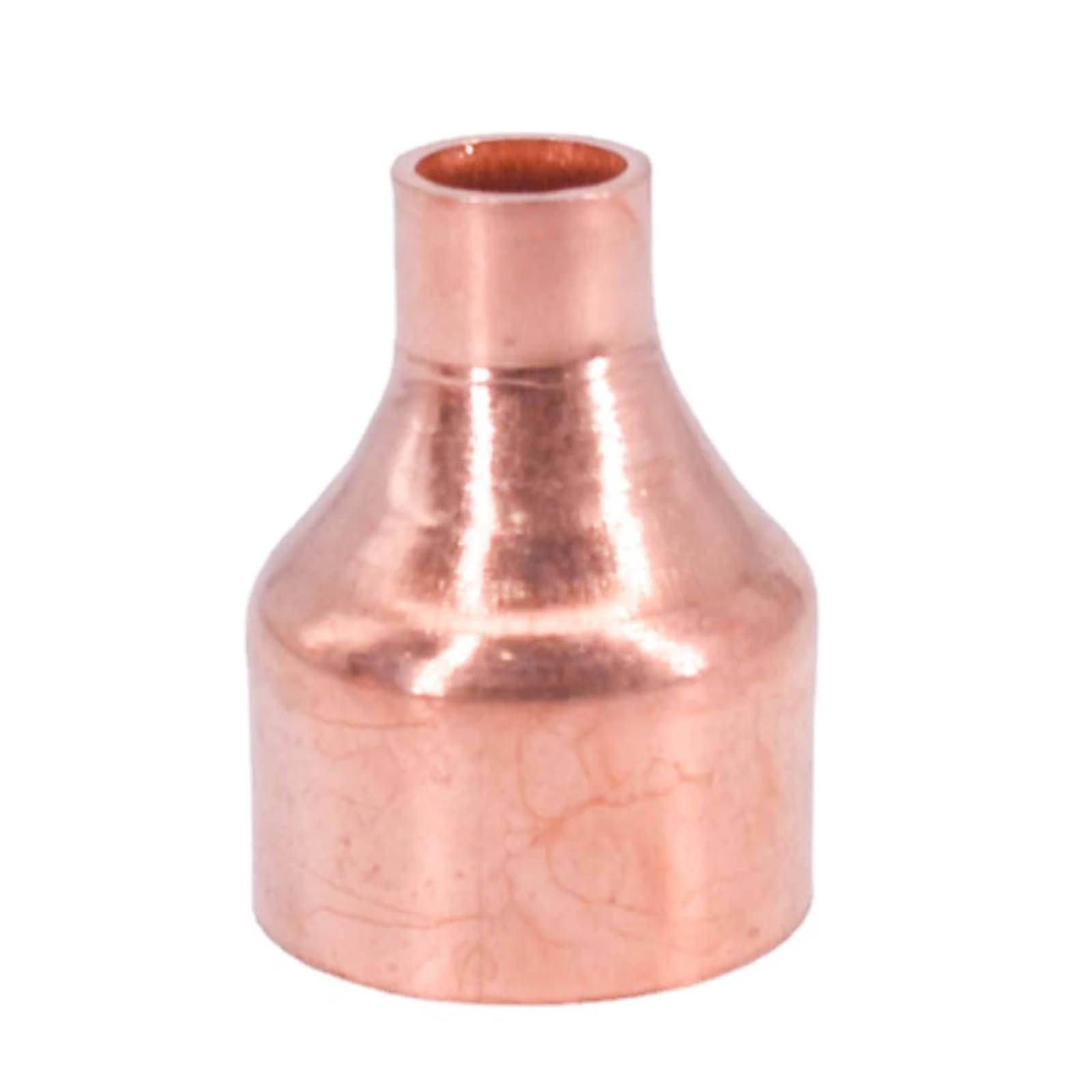 Yangc 42Mm To 12.7Mm 42Mm To 12.7/15/16/19/22/25.4/28.6/32/38Mm Copper Reducer End Feed Straight Reducing Cupling Plumbing Fitting Weld Scoket(42Mm To 12.7Mm)