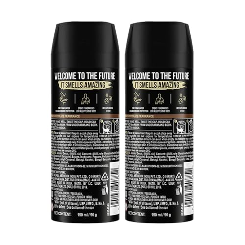 Image of Axe Dark Temptation Long Lasting Deodorant Bodyspray For Men, 150ml (Pack of 2)