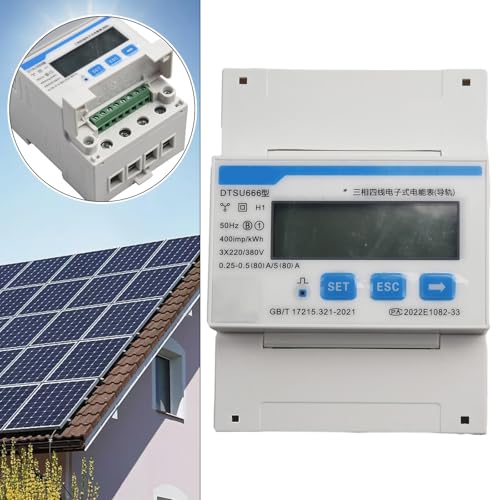 Dtsu666 moniteur d'énergie triphasé 80A avec protocole RS485 Modbus-RTU - 8