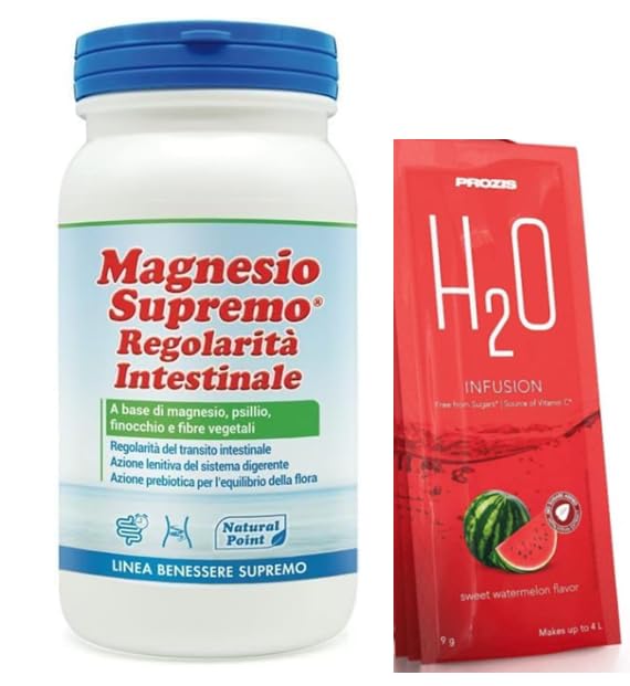 Natural Point – Magnesio Supremo Regularidad 150 gr + H2O Prozis de regalo – Fórmula digestiva con hinojo, relajante