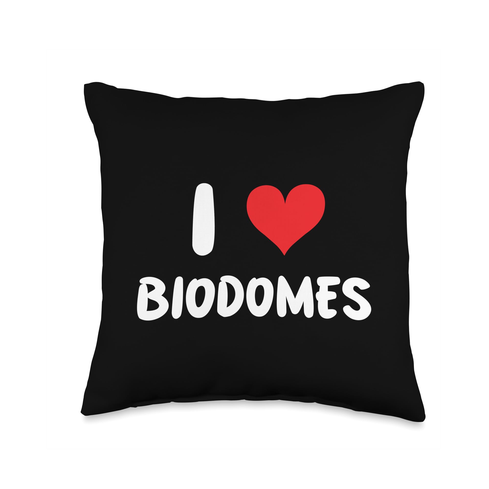 I Love Biodomes - Heart - Terrarium Animals Biodiversity Throw Pillow