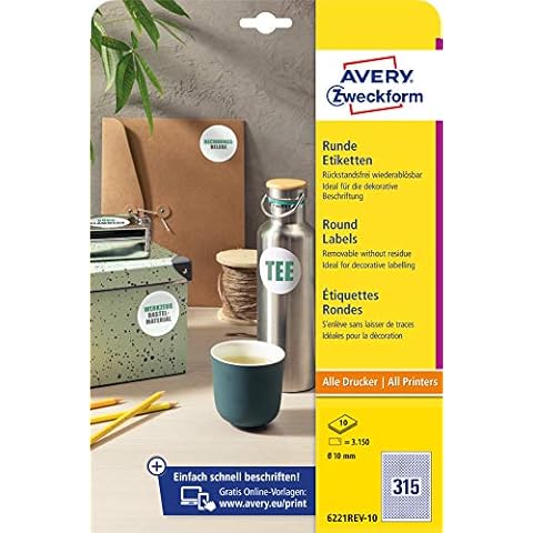 Étiquettes rondes AVERY Zweckform 6221REV-10 Cover