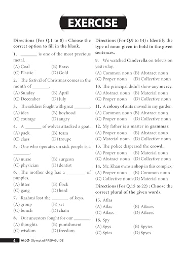 Image of MTG English (IEO) Olympiad Prep Guide Class 4 | Detailed Theory, Exercise with Self Test For Practice | SOF Olympiad Books For Exam 2026-27 (Useful For Level-1 & 2)