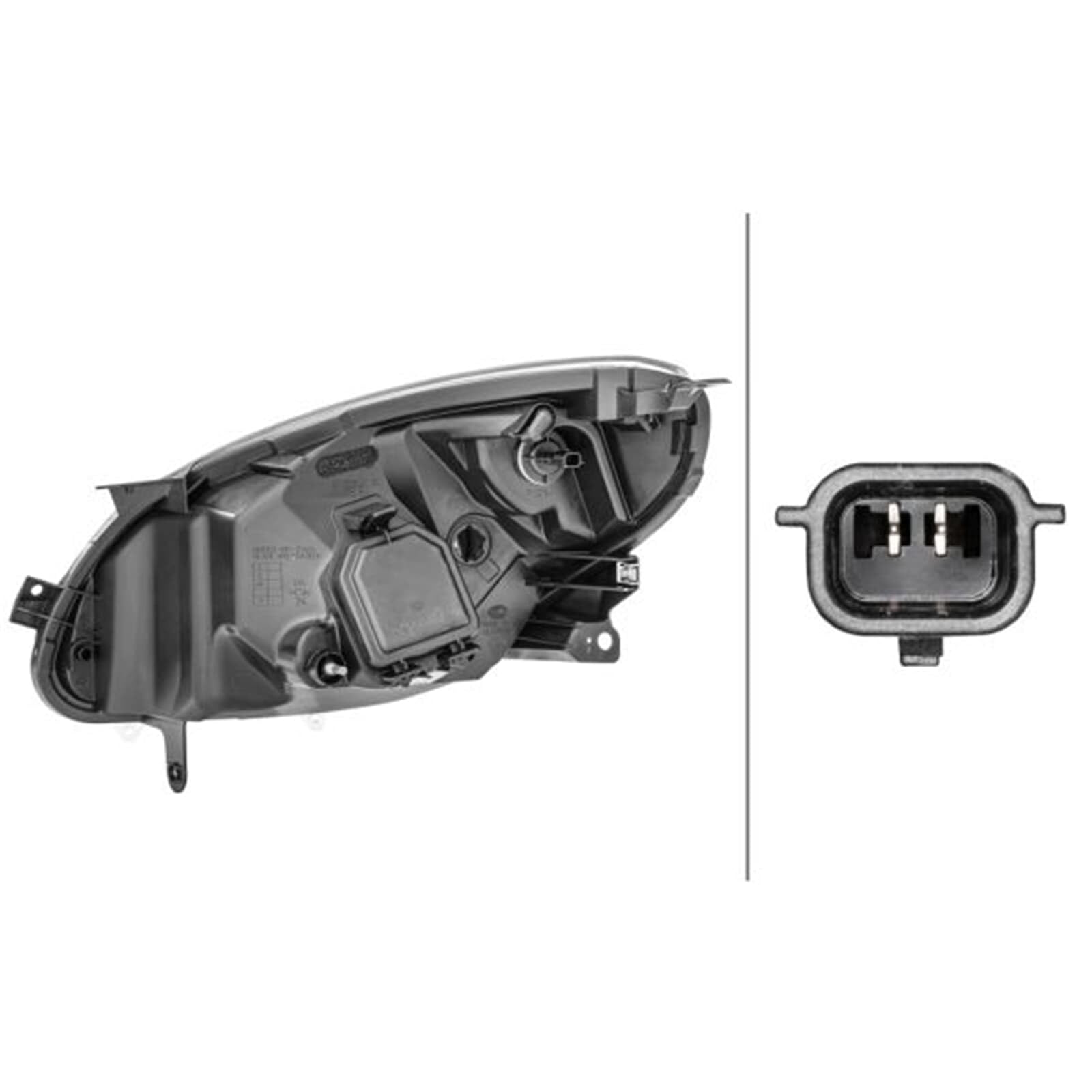 HELLA 1E7 271 510-321 Ff-Projecteur Principal - Ece - Pour Circulation À Droite - Avant Droite | Compatible avec: RENAULT TWINGO II
