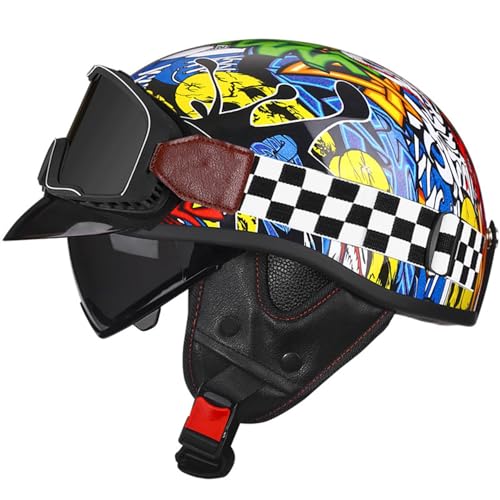 Cascos de motocicleta abiertos para hombres y mujeres talla L