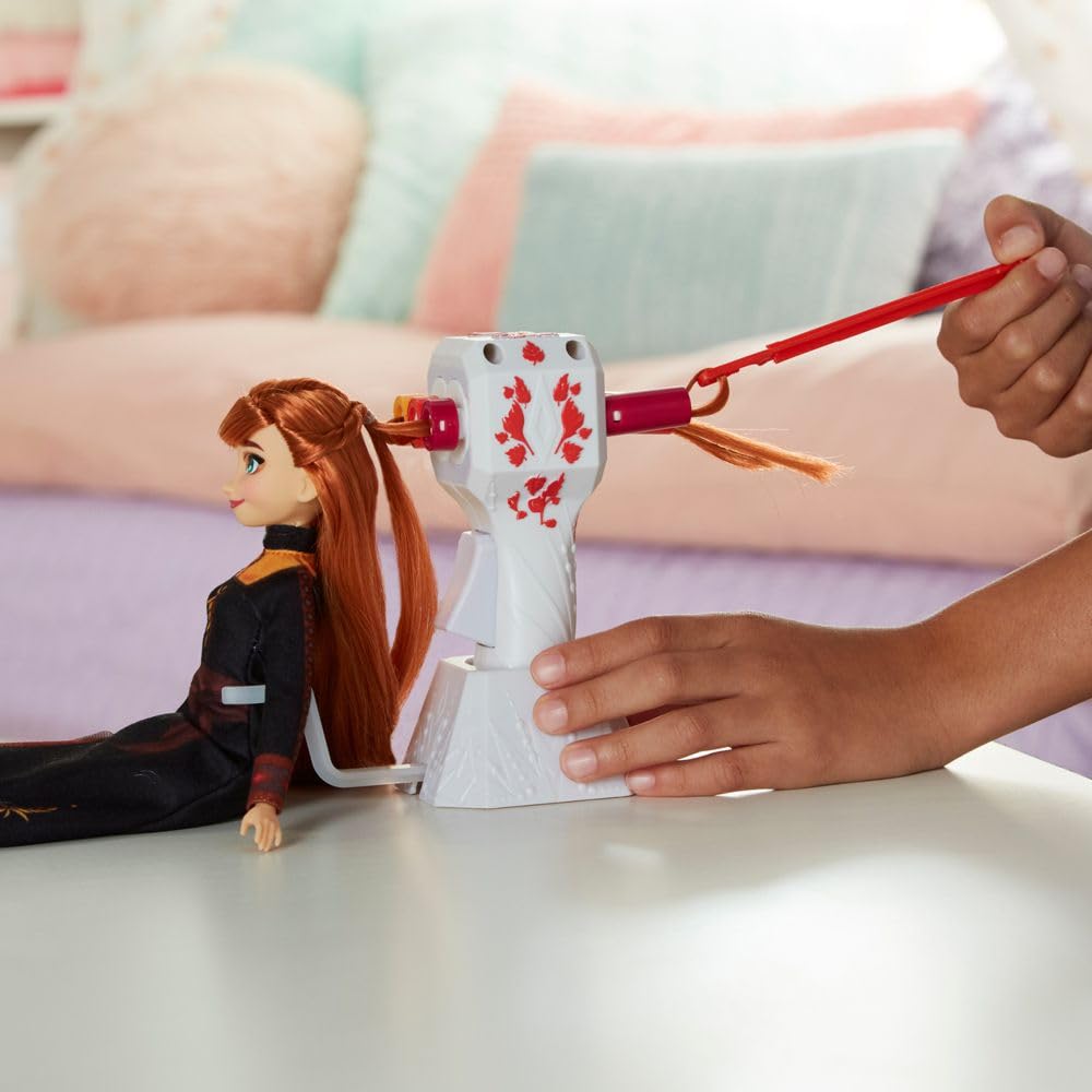Disney Frozen Sister Styles Anna Fashion Doll with Extra-Long Red Hair, Braiding Tool and Hair Clips - Toy for Kids Ages 5 and Up 1