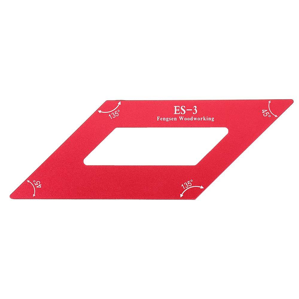 Règle d'angle de marquage à 45 degrés en alliage d'aluminium Es-3 règle parallèle avec outil de traçage de mesure de travail du bois de Base