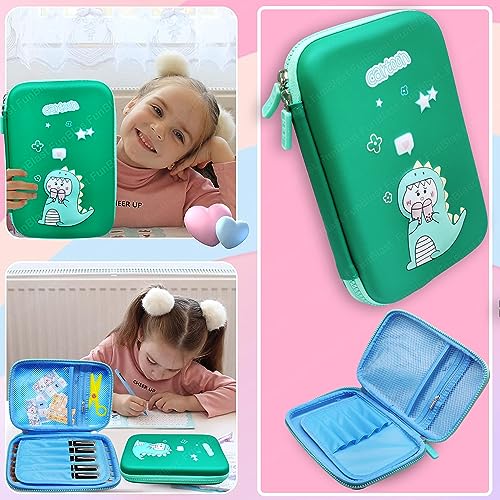 Image of FunBlast Dinosaur Pencil Pouches - Dinosaur Pencil Box for Boys, Hardtop EVA Pen & Pencil Pouch Bag Pencil Case, Multipurpose Zipper Pencil Case, Stationary Organizer