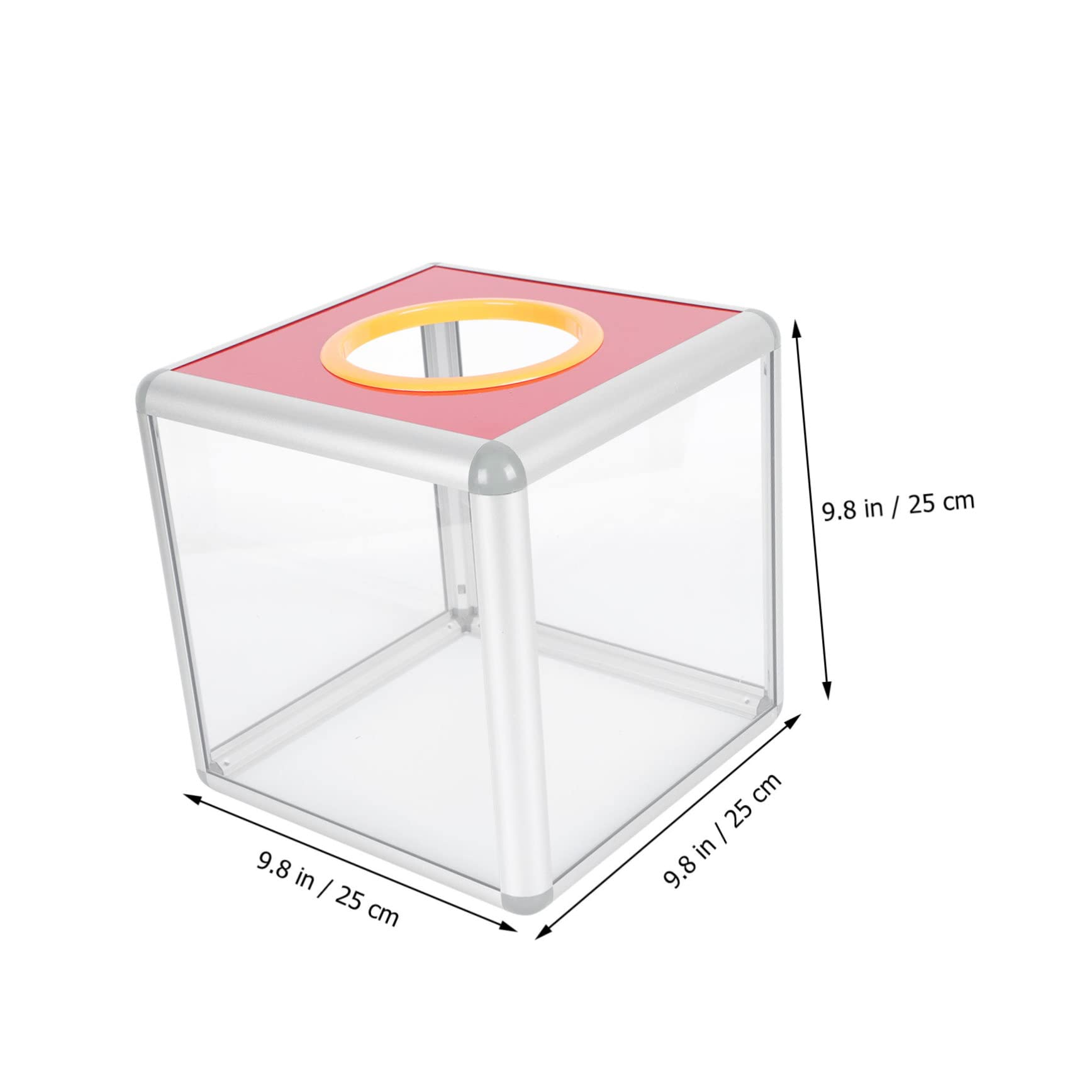 Caja Transparente Borde de Aleación de Aluminio para Sorteos de Lotería Diseño Seguro Cerradura Adecuado para Sugerencias y Papeleo en Oficina