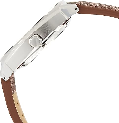 Miniatura 4 de Seiko SNKN37 reloj automático de acero inoxidable con correa de cuero marrón para hombre