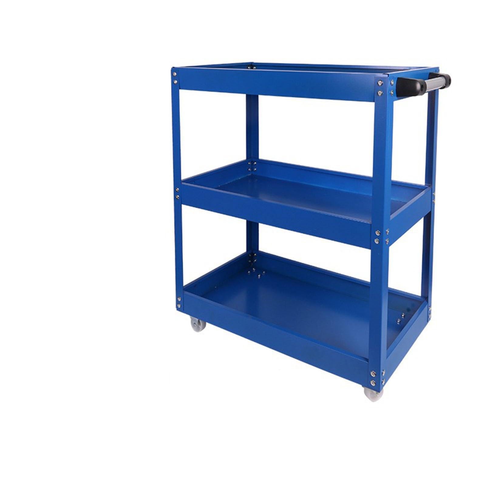 LJYKBFL 3-Tier Rolling Tool Cart Heavy-Duty Utility Caddy for Auto Repair Workshop Storage and Retail Use with Wheels