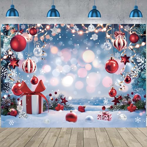 Toile de fond de Noël Winter Wonderland pour photo de fête 213x152 cm