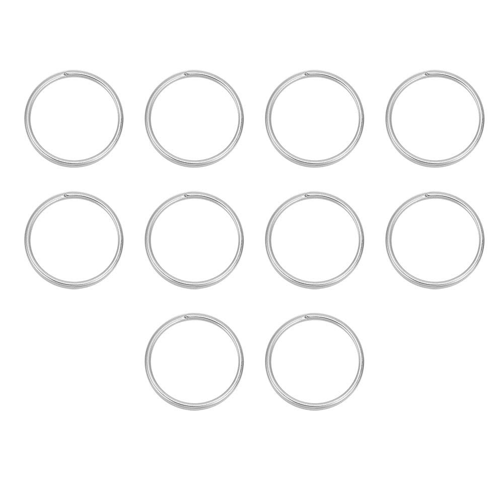 10 Pcs Metal Split Rings, Stainless Steel Small Key Chain Rings Key Holder Split Rings Key Rings Keychain Keyfob Accessories for Keys Organization/