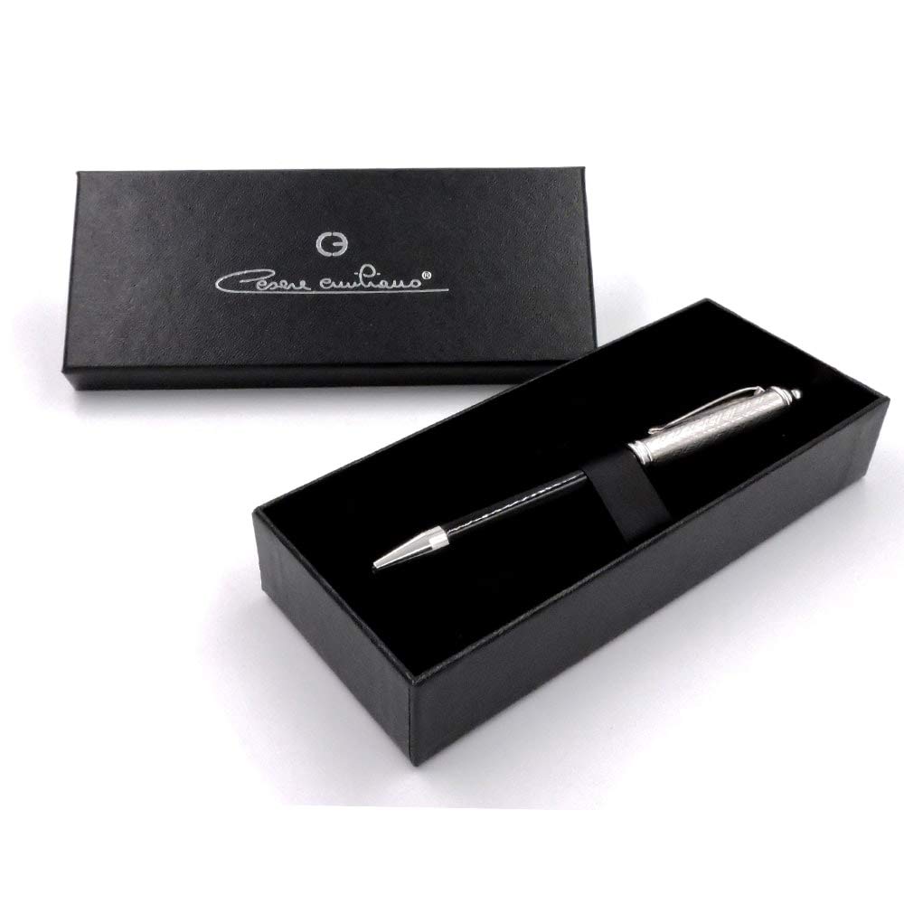 Cesare Emiliano XP134-N-OT7 Penna a Sfera in Argento Massiccio 925 e Resina Nera