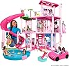 Barbie Dreamhouse, Pool Party Doll House with 75+ Pieces and 3-Story Slide, House Playset, Pet Elevator and Puppy Play Areas #1