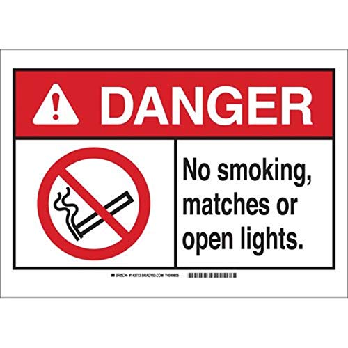 Panneau Danger No Smoking Brady en fibre de verre durable