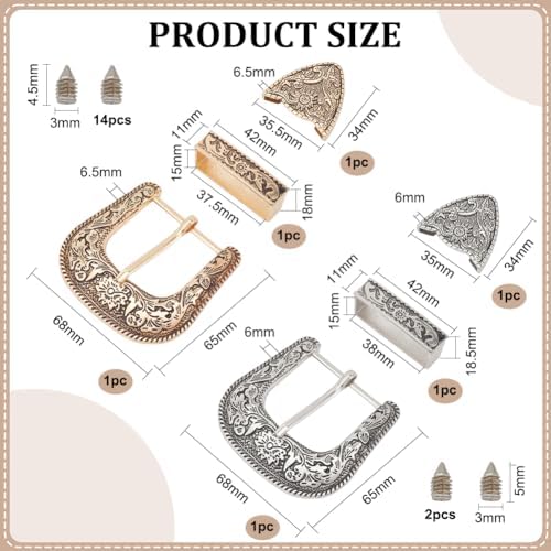 Boucle Ceinture Western Vintage Boucle De Ceinture Cowboy Western - Alliage Zinc Vintage à Main, Motif Serpent, Antique Argent - 40mm Accessoire Western Vintage