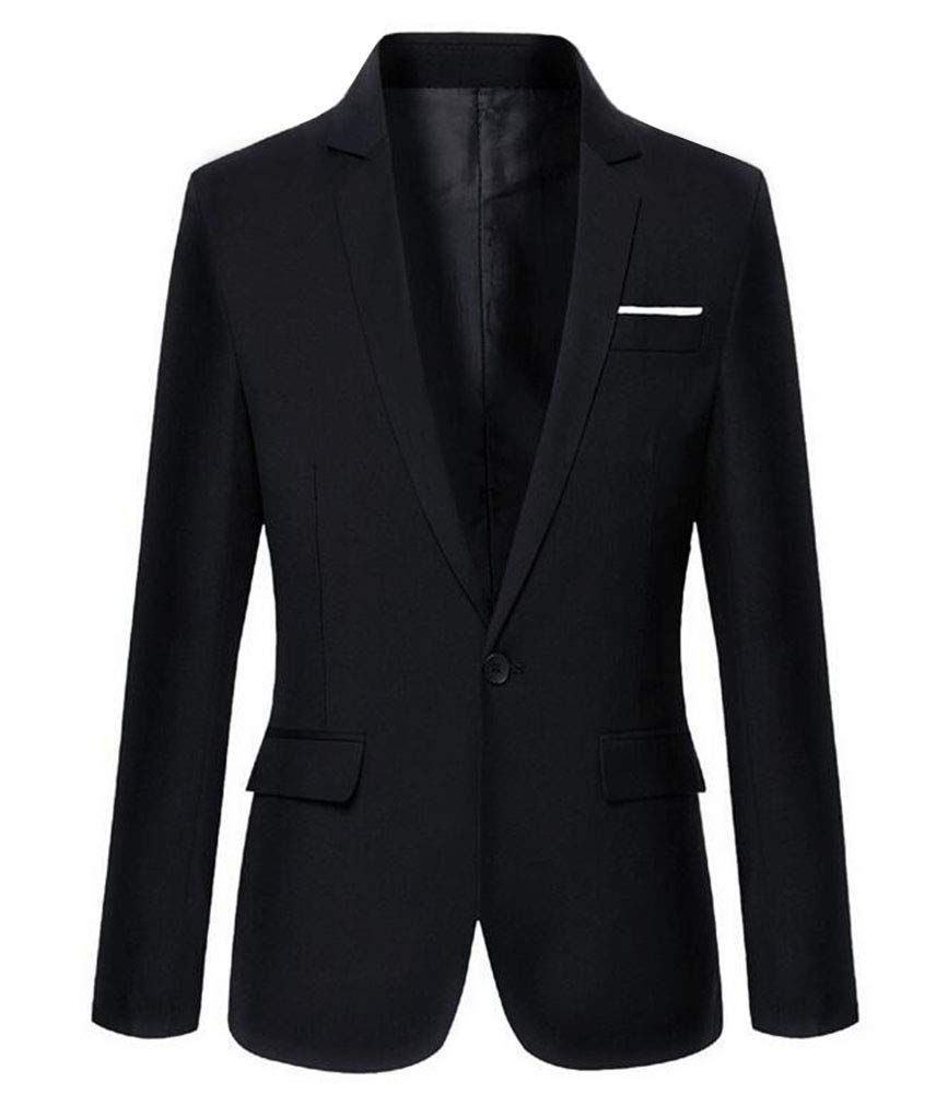 beninos Mens Slim Fit Casual One Button Blazer Jacket-picture-49
