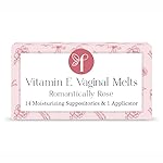 Femallay Organic Vaginal Melts - Romantically Rose - 100% Natural Relief for Dryness, Odor & Daily Feminine Discomfort - 14 Count + Applicator