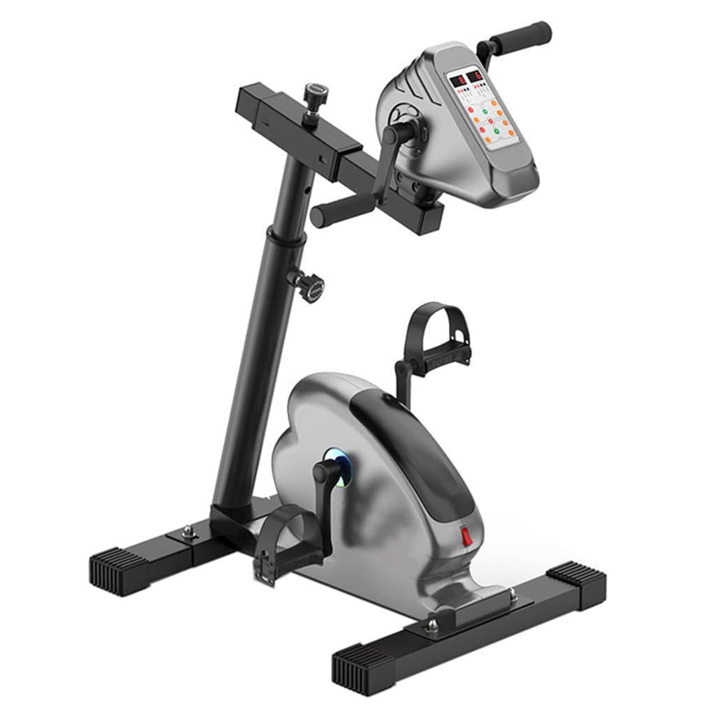 Elektryczny Rower Treningowy Z Pedałami, Elektryczny Rower Treningowy Dla Seniorów, Przenośny Rowerek Stacjonarny Z Pedałami Do Nóg I Ramion Z Uchwytem Ochronnym Do Domu I Biura