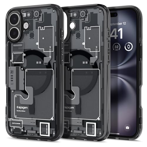 Spigen Ultra Hybrid MagFit Zero One Coque pour iPhone 16 - Noir