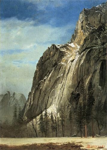 Affiche Toile Cathedral Rocks Yosemite Albert Bierstadt Décoration Murale 60x90cm