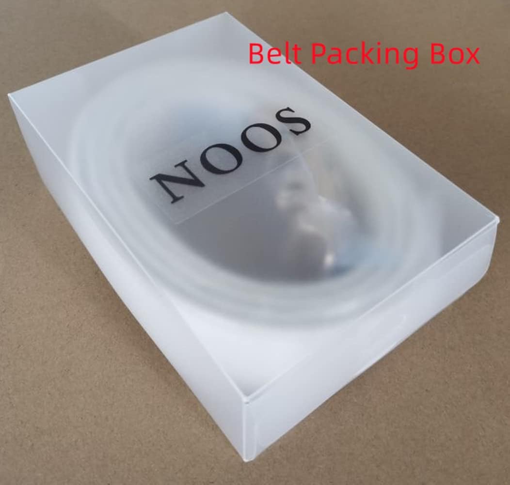 Vista 2 de NOOS Cinturones de lujo para hombre de cuero rojo hebilla de cabeza de lobo 138 pulgadas de ancho para vestir de hombre cinturón ajustable casual