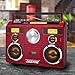 Studebaker Sound Station Portable Stereo Boombox with Bluetooth/CD/AM-FM Radio/Cassette Recorder (Red)