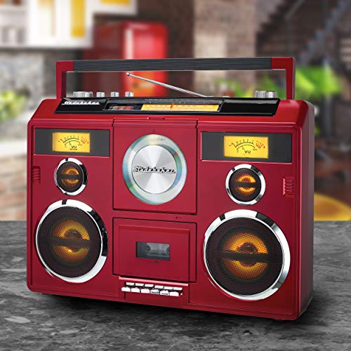 Lecteur CD portable Studebaker avec Bluetooth et cassette rouge pour écouter tous vos supports - 6