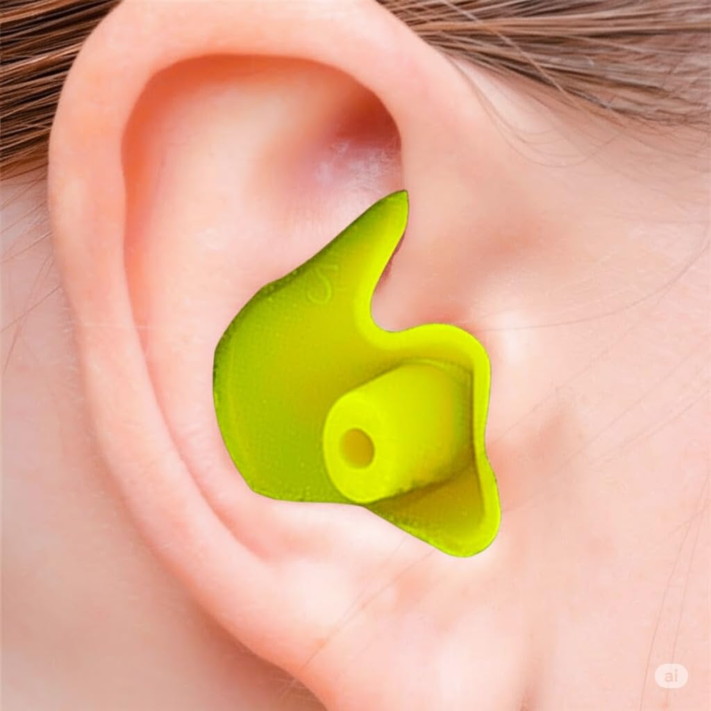 Waterproof Silicone Earplugs for Swimming, Sleeping, Studying | 30 dB Noise Reduction | Ultra-Soft Reusable Ear Plugs for Kids & Adults | Anti-Slip Fit + Carry Case (One Size)