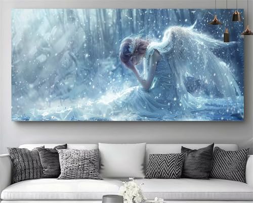 Diamond Painting XXL Hiver Ange broderie diamant kit complet 70x140cm M892