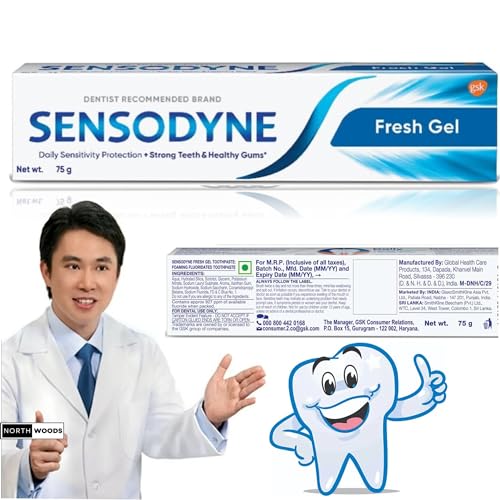 Image of Sensodyne toothpaste fresh gel|sensodyne fresh gel 75gm|Northwoods|sensodyne toothpaste pack of 75 g fresh gel