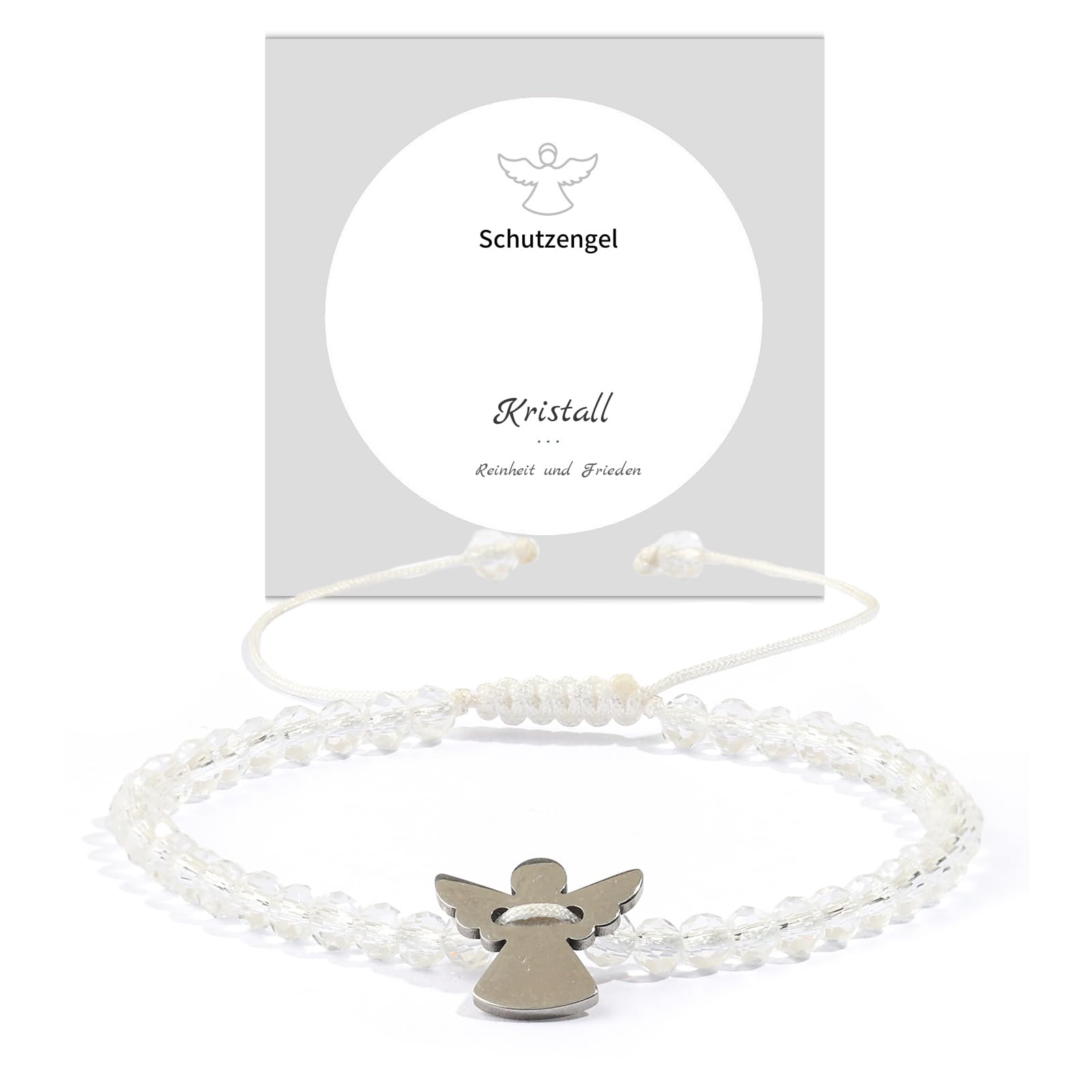 Kommunion Geschenke für Mädchen - Schutzengel Armband für Mädchen, Kommunion Baptism Kristall Amethyst Armband Christliche Geschenke für Damen New Girl, Patentante Geschenk
