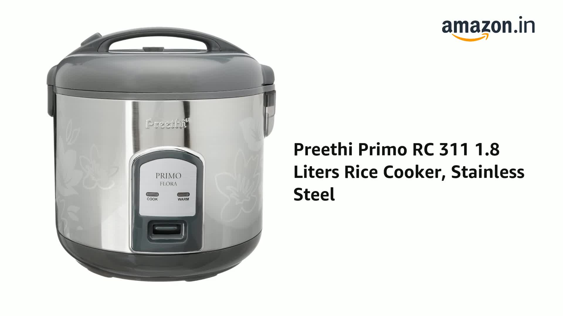 Preethi Primo Flora Electric Rice Cooker, Litres atelieryuwa.ciao.jp