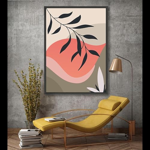 Tableau abstrait botanique pour sublimer un mur vide sans encombrer l'espace - 4