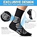 IRAMY Compression Ankle Support Crew Socks Men Women Wicking Plantar Fasciitis Relief Running Hiking Socks 3 Pairs